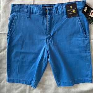 U.S. Polo Assn. Vibrant Blue Men's Flat Front Shorts